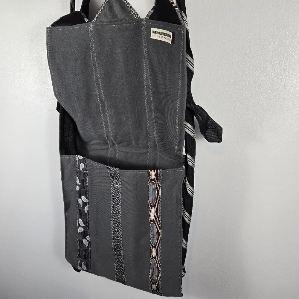 Handmade Upcycled Neck Tie Cross Body Purse Bag Satchel One Woman Studio